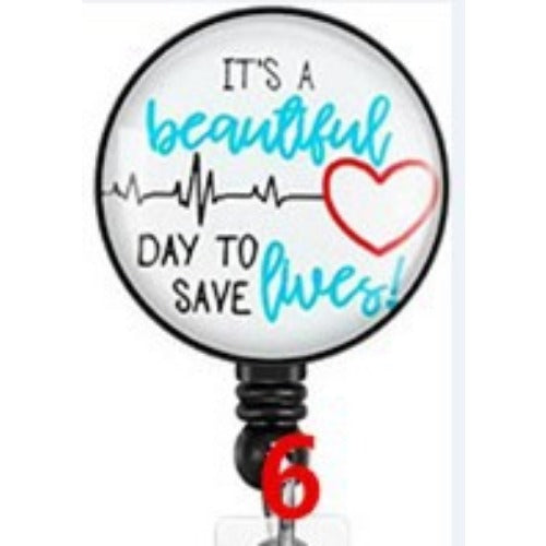 Wholesale Easy Pull Button Nurse Retractable Badge Scroll ABS Keychain